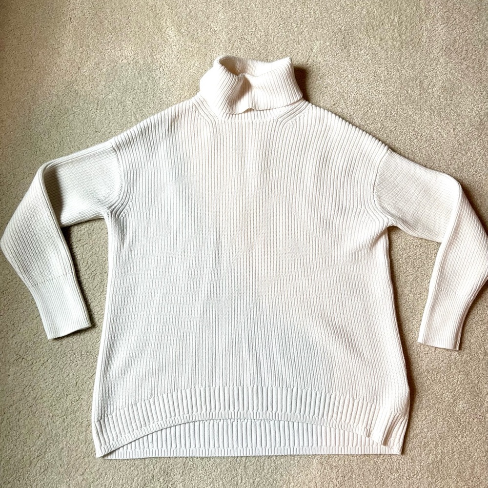 J. Crew White Turtleneck Sweater size XS extra small